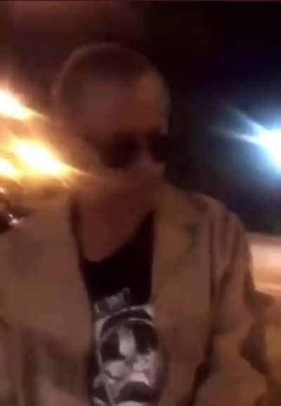 Guy apologizes to security