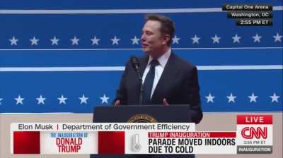  Elon Musk Sieg Heiling during his speech 