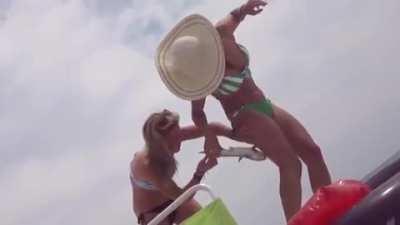 Should have used a wet trout instead of a catfish.