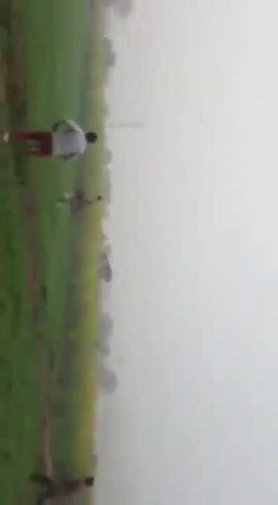 Tractor flipped, driver thrown out, while it was on cruise control [India]