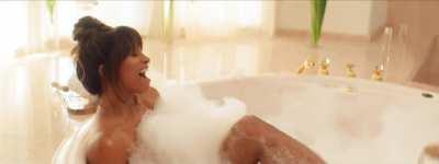 Ciara in a bubble bath