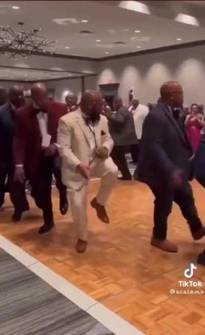 Old guys showing how it’s done in the Wedding Afterparty