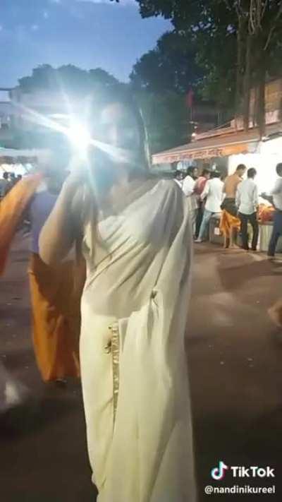 Hot white saree
