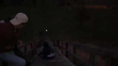 WCGW Sledding down 100 stairs.