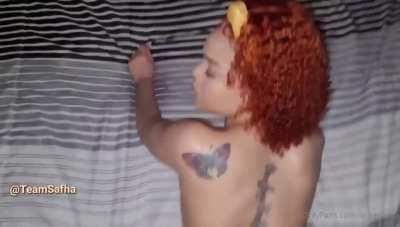 Lightskin ebony backshots