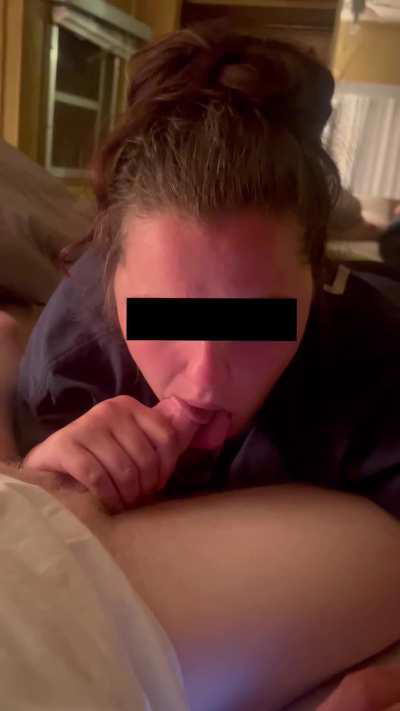 She lets me stick it in her mouth while she scrolls TikTok 