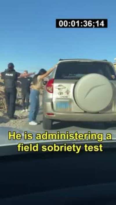 Cop pulls man over and finds his wife cheating on him