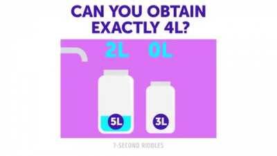 How To Obtain 4L Water With 5L And 3L Jar