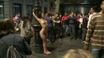 She Had Herself Chained to a Pole so Everyone Can Look❣️😲