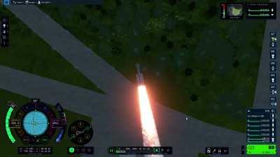 For some reason, the engineers of our space program decided it would be a good idea to construct a building on the vertical part of Kerbal.