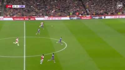 Martinelli sprint VS Liverpool. 