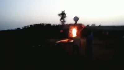 Let me just light an arrow and shoot it into a bunch of fire crackers