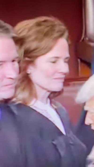 Supreme Court Justice Amy Coney Barrett sees Trump and dies inside