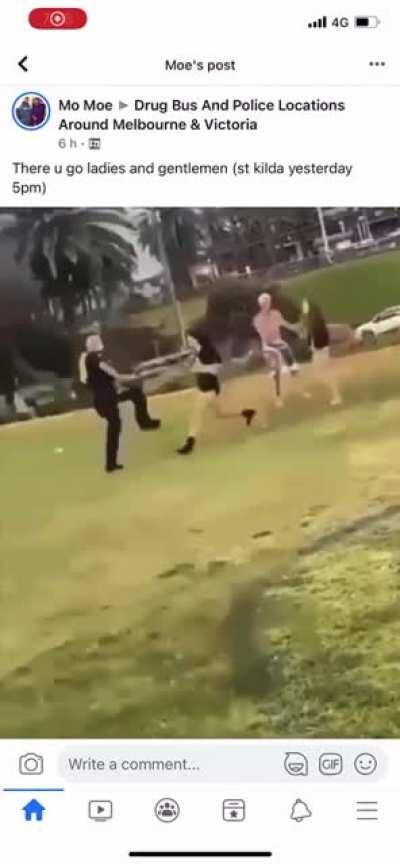 Cop reacts to teenage girl angrily approaching