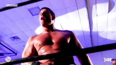 Steve Maclin lets the crowd have it (with Elijah aka Elias aka Ezekiel)