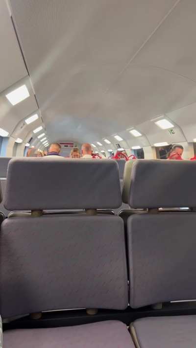 Risky topless nap on the train... Keeping quiet to not get caught 