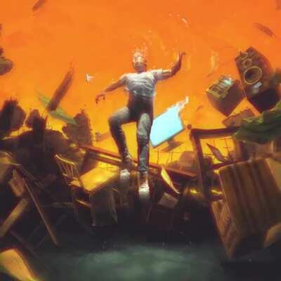 I've been learning AE for about a year now. I decided to animate Logic's latest album cover art for his No Pressure album that drops tonight. , Illustrated by Sam Spratt. IG: OhhEJ