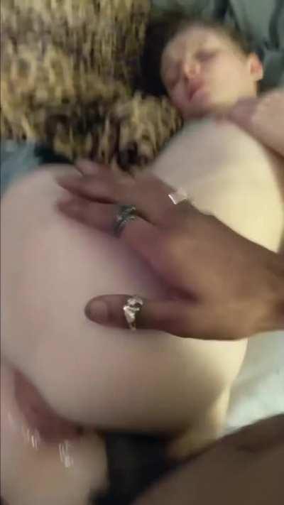 She loves black cock up her ass