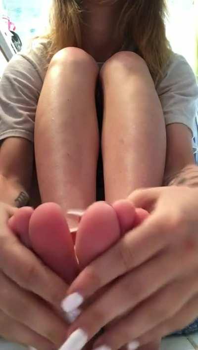 Are my feet going in your mouth or on your dick?