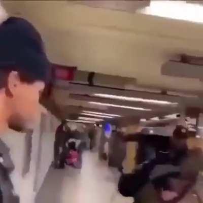 He spit on a guy's face... and he gets what he deserves