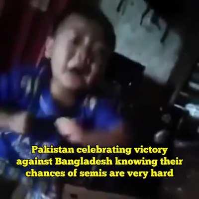 Pakistan celebrating after the win over Bangladesh.