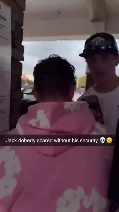 Jack Doherty gets caught lackin' without his security.