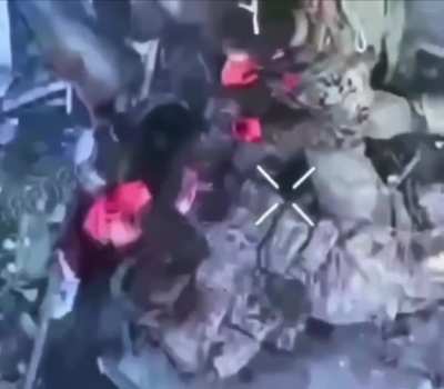 Recent Russian and Ukrainian warriors knife fight - drone view