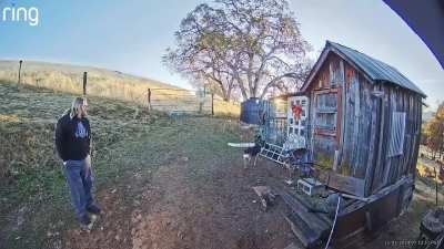 The Ring Camera at my Chicken Coop Captured my Roosters First Crow and my Reaction to it. Wait for the end.