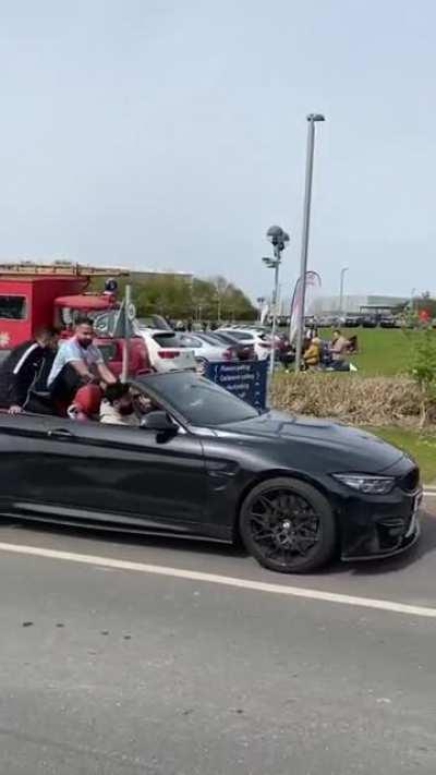 Backflip off an M4 at the British Motor Museum