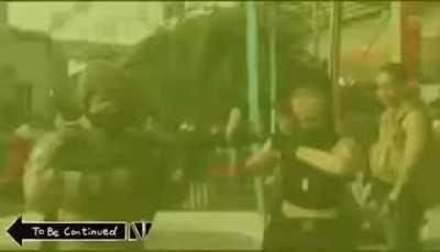 Bringing fists to a gunfight........