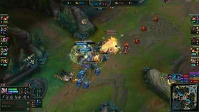 Perfect outplay by Rakan and Miss Fortune