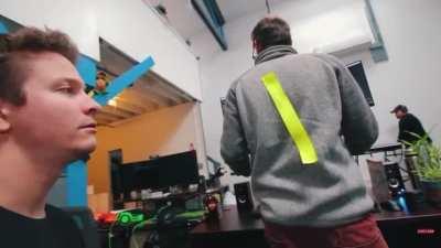 The ol’ tape on the back prank