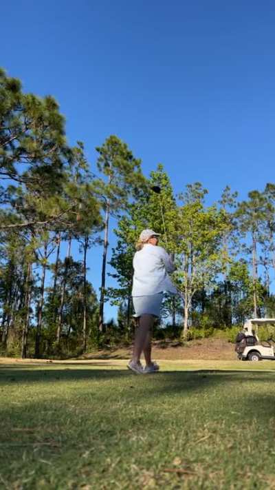 The best drive of the day.