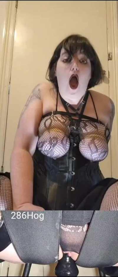 Goth cumdumpster has shit hole blown out to better take cock