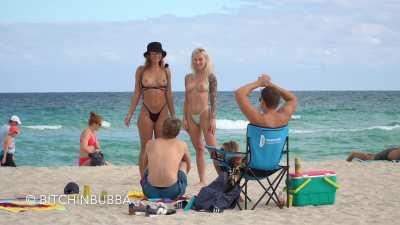 We asked strangers at the beach to rate our boobs [F]