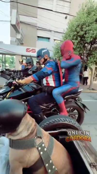 The good boy meets some good guys.