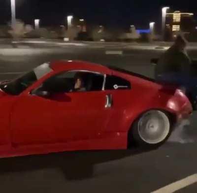 WCGW hanging on the wing of a car....