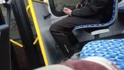 Caught a coomer on the bus. (Re-upload because i suck at reddit and forgot to mark as nsfw)