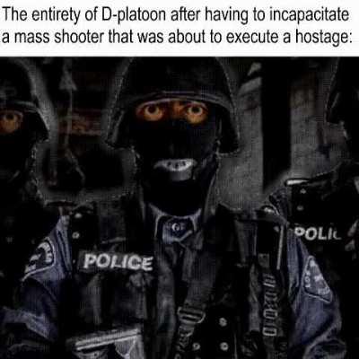 My entire squad on stress leave