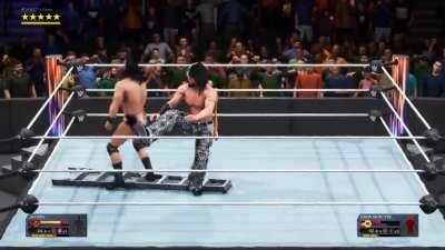 Careful with McIntyre, he's got the secret SPINNING LADDER MOVE!