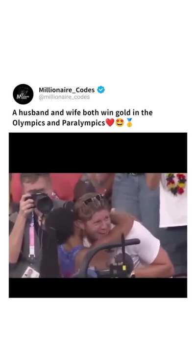 He lost his legs but didn't give up, he practiced with his wife and now they won the gold medal.