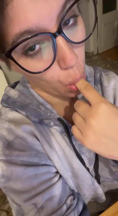 Every time I suck on my fingers, I know you're imagining yours. Too bad you’ll only ever watch.