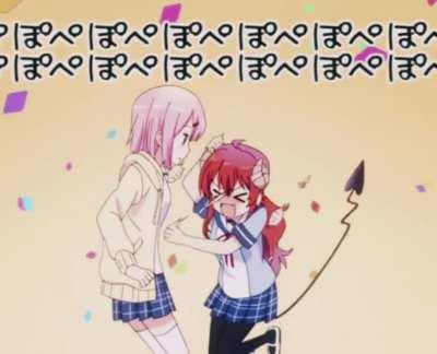 Violence in anime these days (Machikado Mazoku)