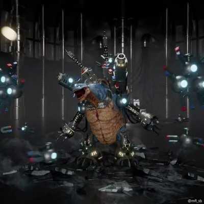 A little animation of a pokemon fusion 