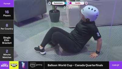 WCGW jumping over a couch chasing a balloon in a small space. Ankle possibly broken