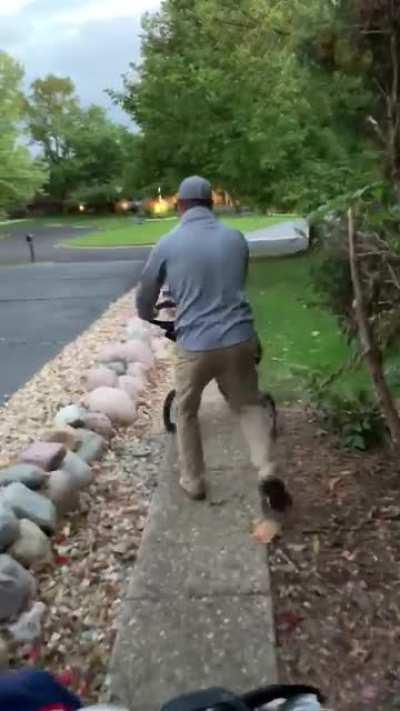 The rocks pull him down