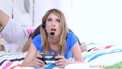 Kristen Scott Gaming Session Interrupted.