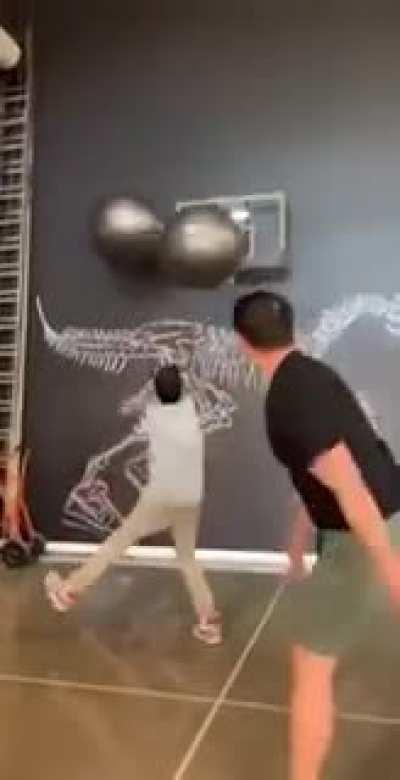 Playing with Exercise Ball...