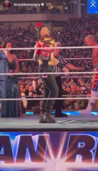 Up close look at Roman Reigns’ WrestleMania 40 entrance 🔥 (credit: BrockLesnarGuy)