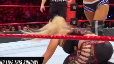 Dana Brooke getting kicked in the belly